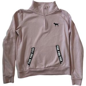 PINK quarter zip sweater XS